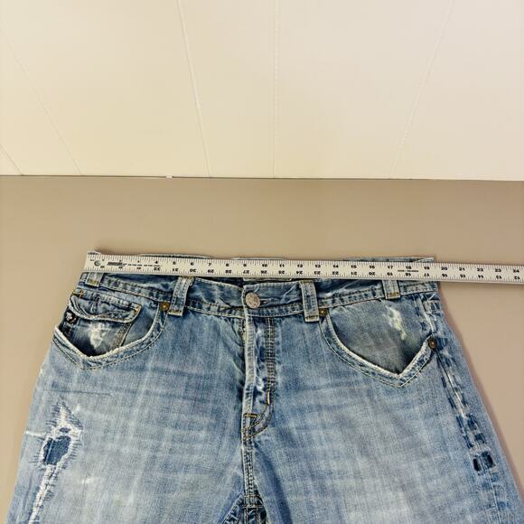 Mek Denim Jeans 38x32 Men’s Blue Salvage Oaxaca Button Fly - Picture 10 of 12